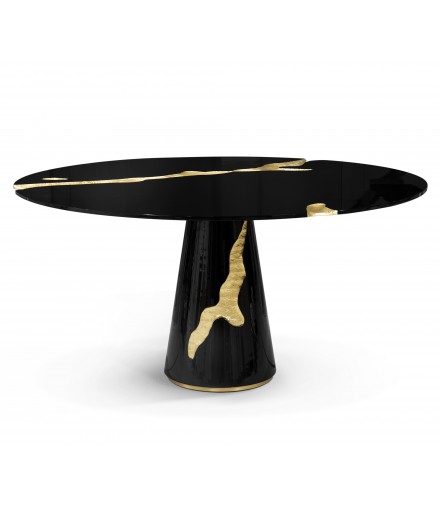 EMPIRE ROUND BLACK  DINNING TABLE